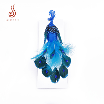 Cheap Price Wholesale Blue Feather Peacock Artificial Peacock for Decoration