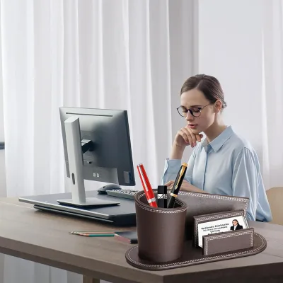 Tpu case Kids Pencil Desk Box Home Tissue Napkin Mobile Stand Phone Leather Office Pen Holder
