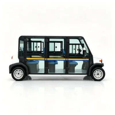 6 Seat Electric Shuttle Vehicle with Heating System for Cold Weather Resort Community Use