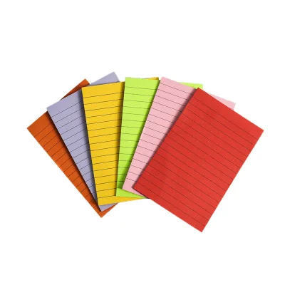Hot Sale Lined Sticky Notes 4X6 in Bright Ruled Post Sticky Colorful Super Sticking Power Memo Pads Its Strong Adhesive