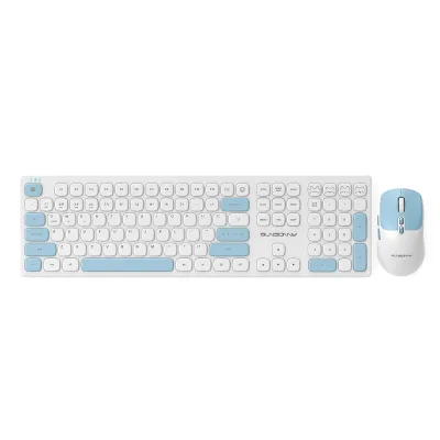SUNSONNY S-R5000 Dual Mode Wireless Keyboard Mouse Set Rechargeable Ultra Thin Curved Ergonomic Silent for PC Laptop