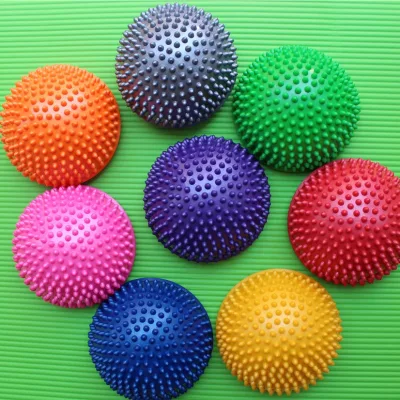 Kids Sensory Training Equipment Half Round Massage Balance Disc Tactile Spiky Ball Fitness PVC Yoga Ball