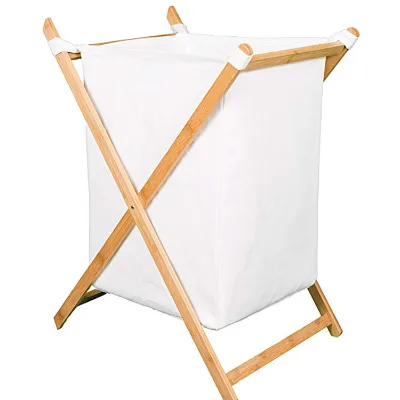 Wicker Rope Handle Frame Bamboo Basket