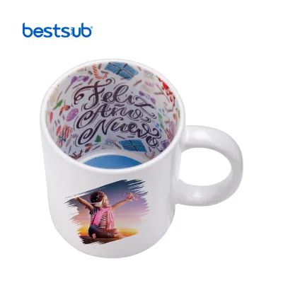 Bestsub Wholesale Custom Blanks Sublimation Heat Transfer Mugs for Sale 11oz Motto Mug Happy New Year Spanish