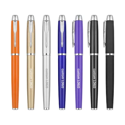 Luxury Hotel 0.5mm Writing Width Metal Gel Pens Custom Designs Accepted