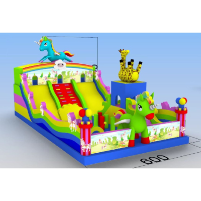 Colorful Inflatable Castle Jumping Castle Amusement Park for Children