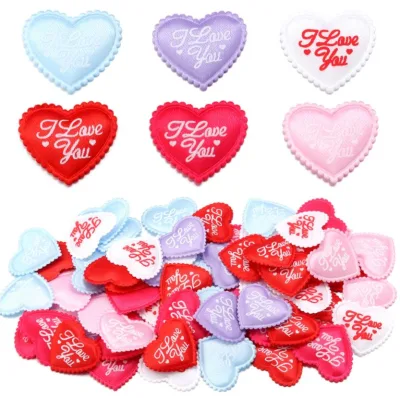 100Pcs/bag 3.5cm Love Heart Wedding Decoration Flower Petals Artificial Table Throwing Confetti Valentine's Day Party Supplies