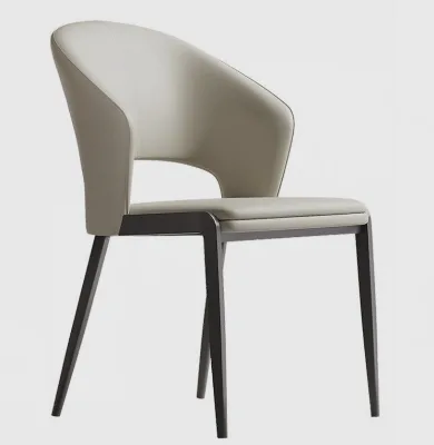 Modern Nordic Dining Chair Italian Minimalist Metal Accent Chair for Hotel Commercial Seating Home Dining Room Strong