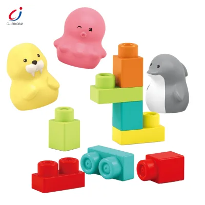 Chengji Toddler Bath Toys Bathroom Cartoon Animal Colorful Design Education Animal Floating Bath Baby Bath Toys Wholesale