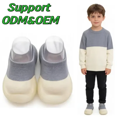 Wholesale Lightweight Unisex Four Seasons Cotton Upper Slip-On Shoes with Fancy Socks in Various Colors