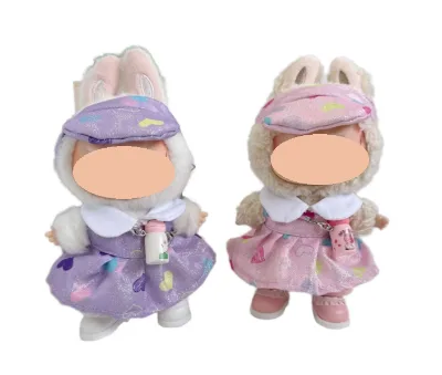 Tranquil Polyester Dress and Hat Suit for 17cm for Dolls 1:10 Scale Mini Toy Accessories Unisex