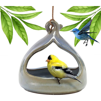 Ceramic Hanging Birdhouse Pottery Bird House for the Garden
