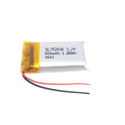 Factory Wholesale Lipo Battery 752035 500mAh 3.7v Audio Player Battery