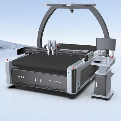 Digital Multilayer Membrane Structure Products Mechanical Fabric Sample Cutting Machine System Mid-calf Boots Flatbed Cutter