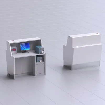 Airport Check‑in Counter Stainless Steel Service Desk Airport Terminal Check In Counter For Passenger Ticket Handling
