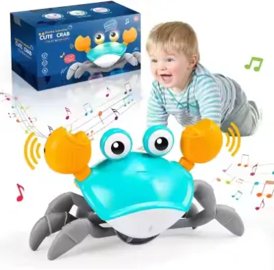 Electronic Sensing Green Crawling Crab Baby Toy with Music and LED Light up Automatically Avoid Obstacles No Reviews yet