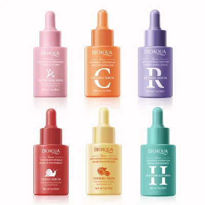 OEM BIOAQUA Wholesale Price Retinol Turmeric Face Care Vitamin c Serum for Face Beauty Products Facial Skin Serum Essence