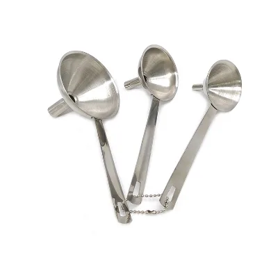 Set of 3 Stainless Steel Kitchen Funnel Set, Great for Transferring of Liquid, Fluid, Dry Ingredients & Powder, Durable