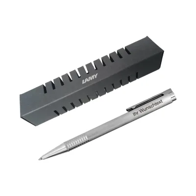 For Lamy Logo Ballpoint Pen Model 206 Set Brushed Stainless Steel with Laser Engraving 0.5mm Writing Width