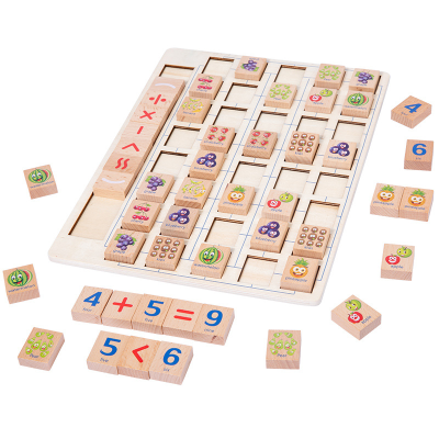 Children Wooden Funny  Fruit Matching Games Educational Learning Math Calculation Toy