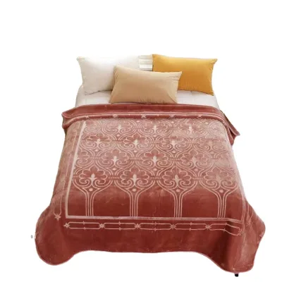 2024 China Custom Designed Solid Color Super Soft Plush Blanket for Home