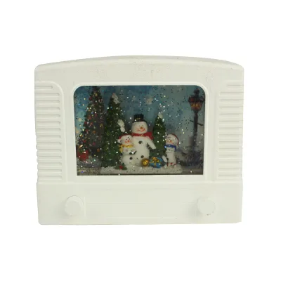 Spinning Christmas Tree Musical Christmas Snow Globe TV Lighted USB/Battery Operated Christmas Creative Gifts