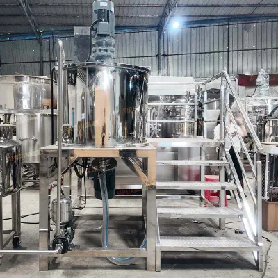 SPX 500L Single-Layer Homogenizing Mixing Tank with Operating Platform, Stairs and 200L Electric Heating Mobile Storage Tank