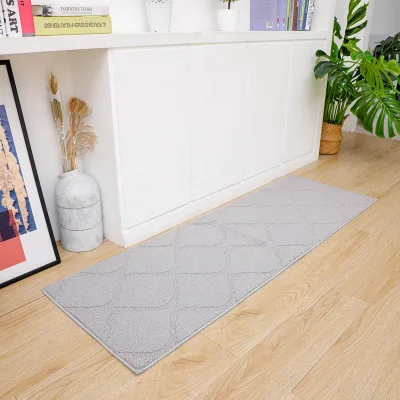Machine made  1 colour high low loop pile carpet and rug large  floor runner living room