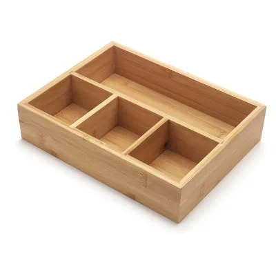 Customized Bamboo Tea Bag Holder  Tea Caddy Sugar Packet Storage Organizer Box for Home