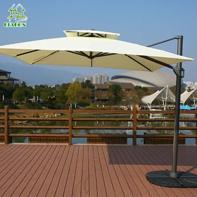 Durable Rust Resistant Outdoor Tents Patio Umbrella Big Size Garden Rectangle Aluminum Patio Umbrellas
