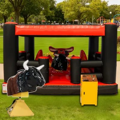 Mechanical Bull Riding Machine Adults Inflatable Mechanical Bull with Inflatable Cushion Inflatable Mechanical Bull for Sale