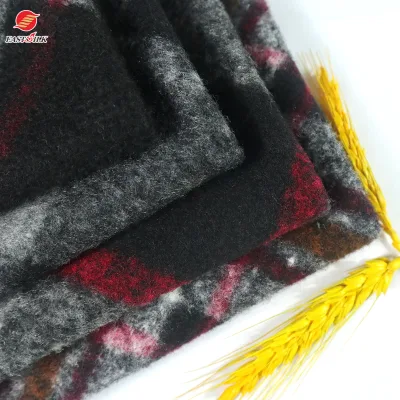 Classic Check Textiles 400gsm Woven Coat Fleece Textiles Tweed Garment Fabric Wool Plaid Fabrics for Clothing