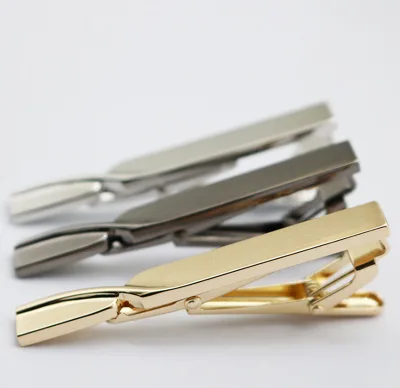 Elegant Necktie Fashionable Twisted Strips Tie Clip with logo Clip on Tie Bar Tie Clips for Men Gifts