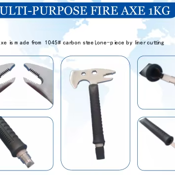 Fire axe Is Made From 1045# Carbon Steel,one -piece by Liner Cutting