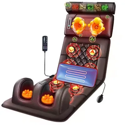 Health Care Synthetic Leather Massage Cushion Fixed Headrest Massage Cushion Heating Electric Full Body Massage Cushion