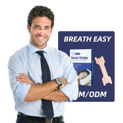 Stop Snoring Customized Logo Package Nose Strips Breathing Multiple Sizes Black Nose Strips OEM Nasal Strips with Factory Price