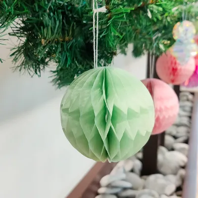 8cm Tissue Paper Balls Hanging Ornament For Party Decoration