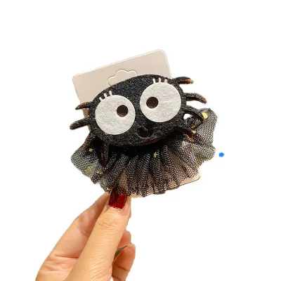 Funny Little Gift New Halloween Gauze Monster Hairpin Pumpkin Headdress Holiday Supplies Hair Clip Accessories for Girls