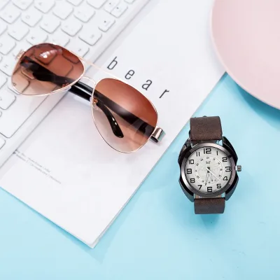 Wholesale Luxury Fashion Men's Gift Set Two-piece Watch Sunglasses Set Promotional Gift Set