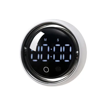 Smart Voice-Activated Digital Magnetic Timer Rotating Dial Round Student Self-Discipline Alarm Clock Kitchen Cooking Reminder