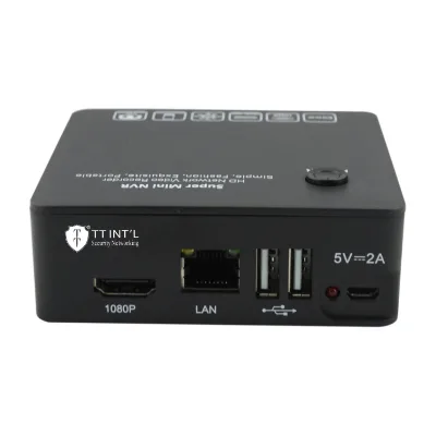 Mini IP NVR 4 Channel H.265 H.264 Network Digital Video Recorder for Compatible Mobile App Support Motion Detection 2-Year
