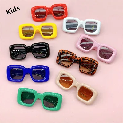 Cheap New Chunky 2026 Small Square Sunglasses for Children Boy Girls Inflated Fashion Gift Sun Glasses Kids Baby UV400 Eyewear