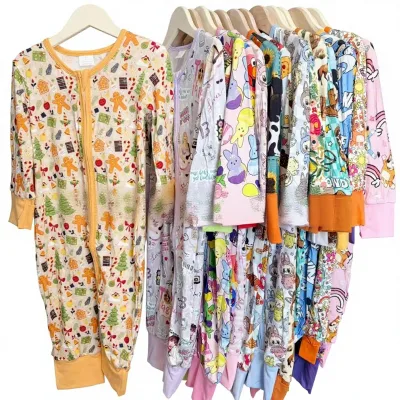 Bamboo Girls and Women's Pajamas Set with Short Sleeve Tops and Long Pants