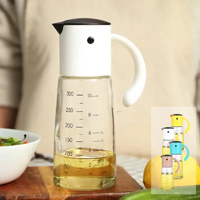 Kitchen Accessories Gravity Automatic Olive Oil and Vinegar Dispenser Glass Bottle Jar Oil Dispenser