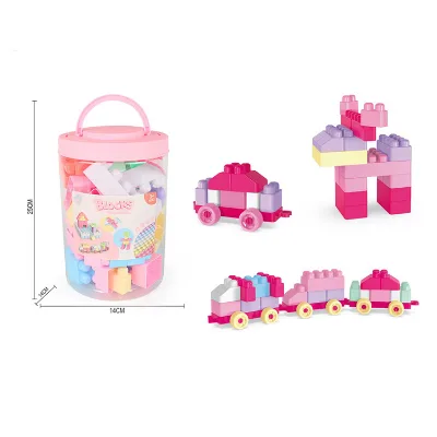 EPT Dollartoys Promotion Building Blocks Bucket Baby Family Toy Set Colorfu Large Particlel Block