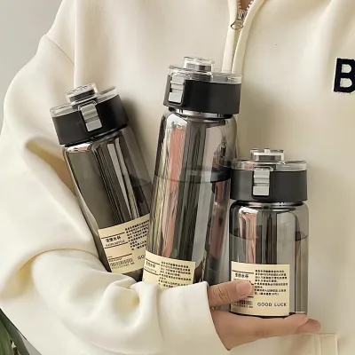 350ML 550ML 800ML PC Casual Unisex Sports Water Bottle Leak-Proof BPA Free Outdoor Handheld Beverage Cup