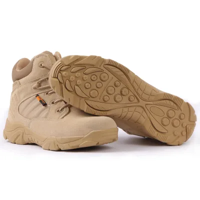 Wholesale Rubber Leather Shoes Climbing Hiking Desert Tactical Delta Combat Boots