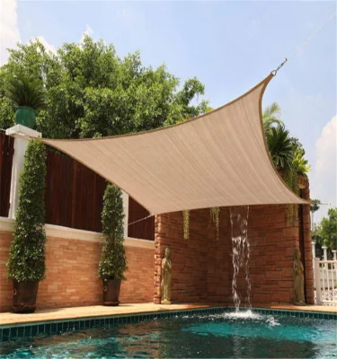 HDPE Encrypted Sunshade Sail with Edging Holes Outdoor Courtyard & Balcony Cooling Shade Net