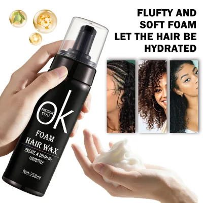 Organic Professional Salon Style Hair Mousse Perfect Modelling Fluffy Soft Light Curl Hair Control Foam Wax