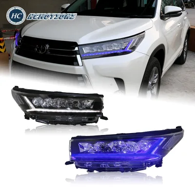 HCMOTIONZ Factory Car Front Lamps 2016-2019 Start up Animation Sequential Kluger SE XLE LE LED Headlights for Toyota Highlander